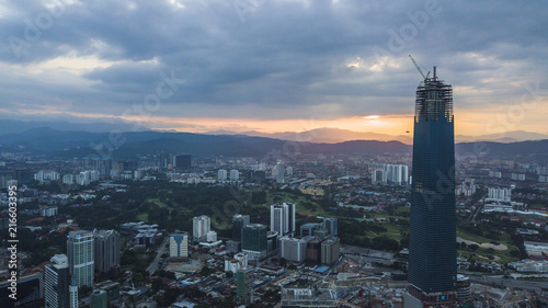 Photography Beautiful landscape of Kuala Lumpur citiscape