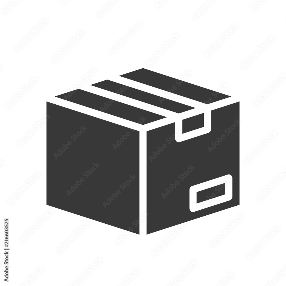 close box, shipping and delivery concept set, glyph icon close box, shipping and delivery concept set, glyph icon