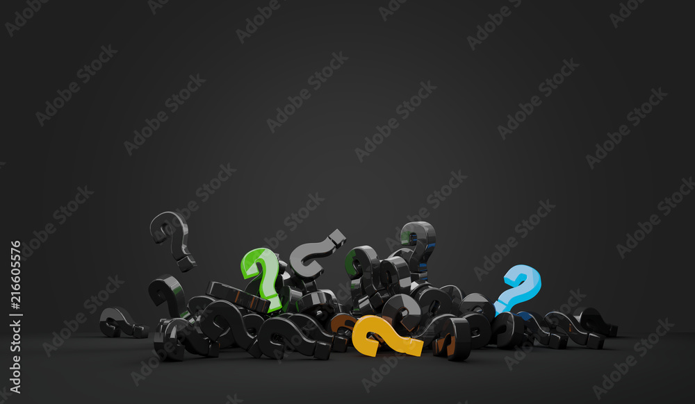 Fototapeta premium question marks 3d-illustration