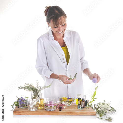 woman and essential oils photo