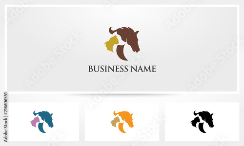 Horse Dog Cat Pet Veterinary Logo