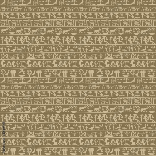 Ancient egyptian hieroglyphs seamless