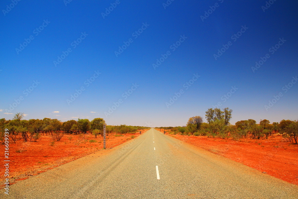 Endless highways in Australian bush