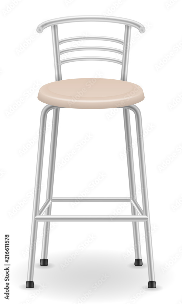 metallic bar chair stool vector illustration metallic bar chair stool vector illustration