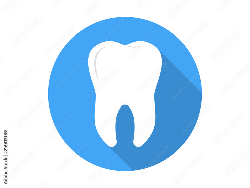Tooth Icon Flat Vector
