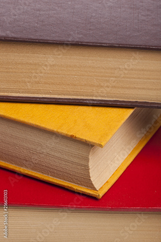 vintage book closeup isolated white.