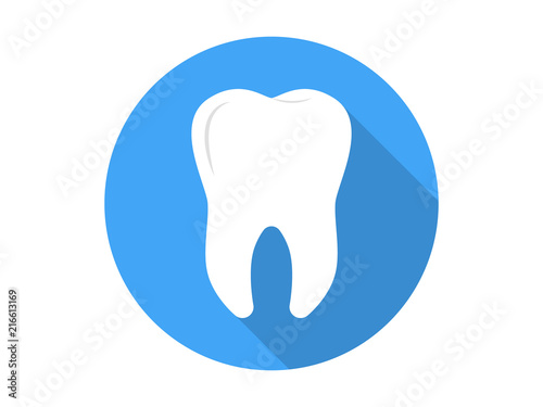 Tooth Icon Flat Vector