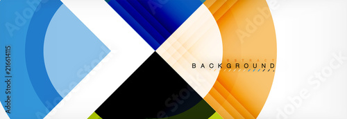 Vector circular geometric abstract background