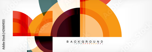 Vector circular geometric abstract background