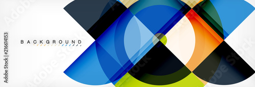 Vector circular geometric abstract background