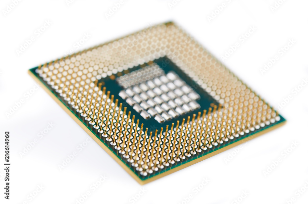 CPU. Central Processing Unit or Microchip Computer isolated on white background CPU. Central Processing Unit or Microchip Computer isolated on white background