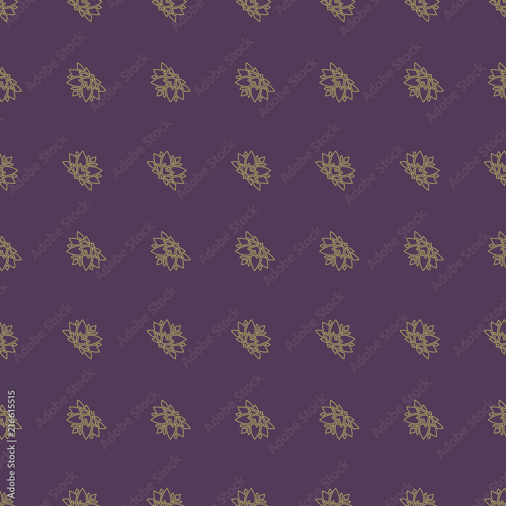 Lotus outline seamless pattern. Background from indian flowers for your website. Indian backdrop for fabric. Vector illustration Lotus outline seamless pattern. Background from indian flowers for your website. Indian backdrop for fabric. Vector illustration
