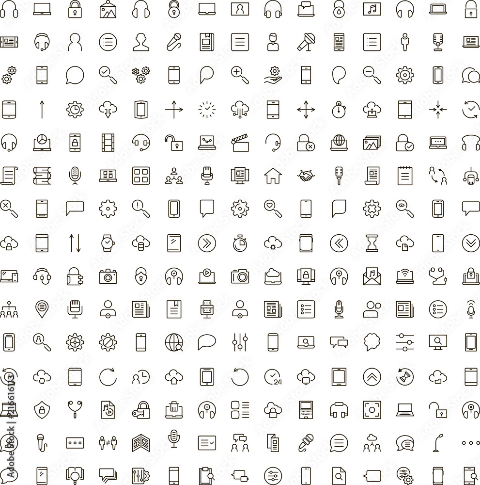 Flat line icon Flat line icon