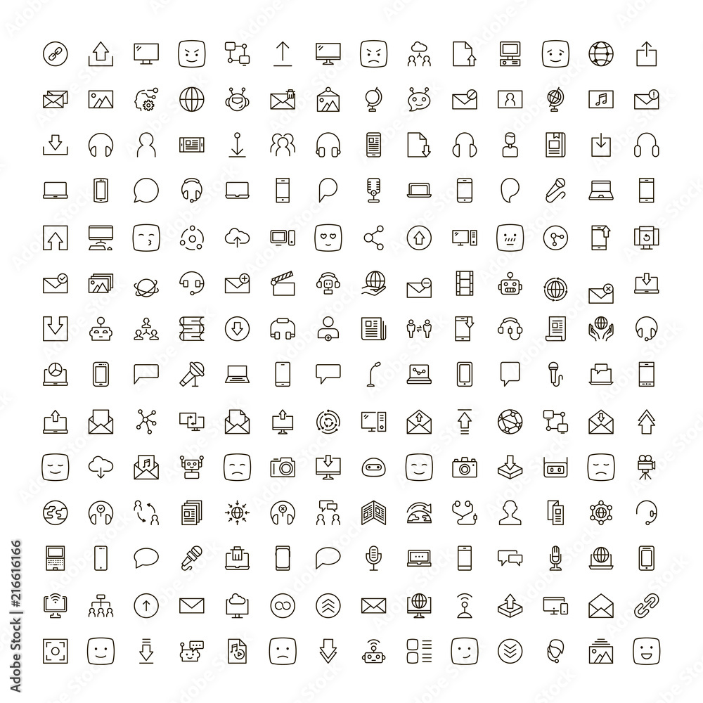 Flat line icon Flat line icon