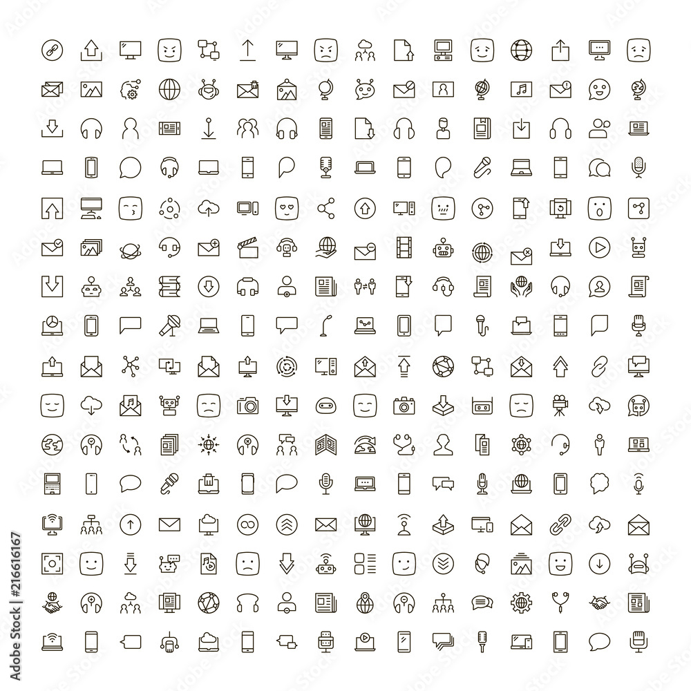 Flat line icon Flat line icon