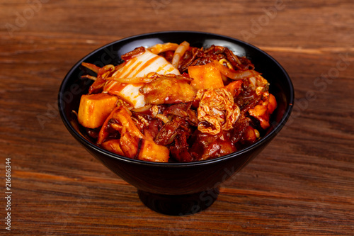 Kimchi with beef photo