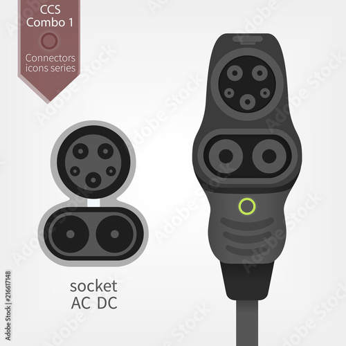 Electric Car charging plug Type 1 CCS Combo 1