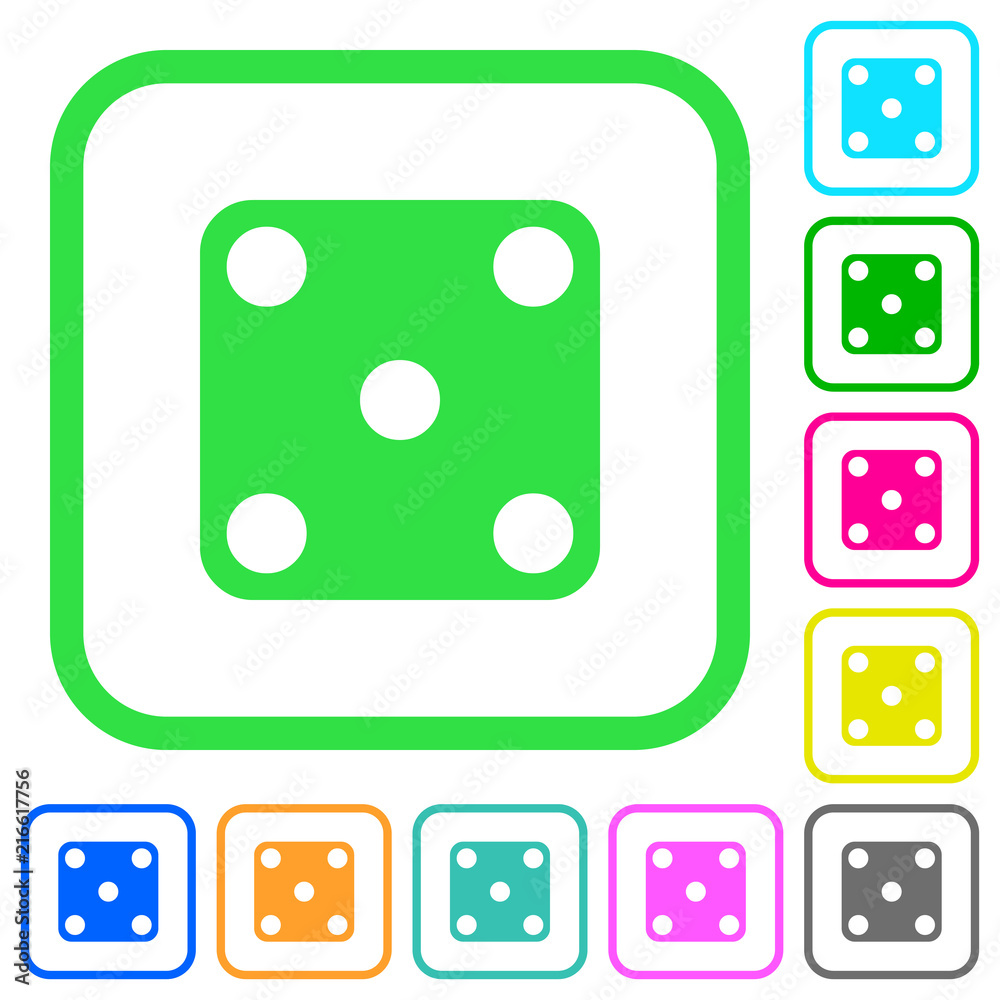 Domino five vivid colored flat icons Domino five vivid colored flat icons