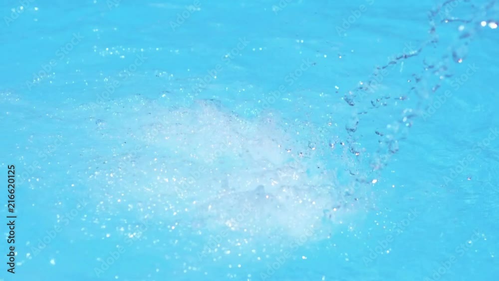 Flowing and plashing water in slow motion 180fps