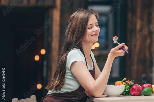 Attractive woman in the kitchen