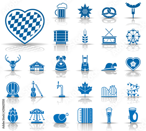 Oktoberfest - Iconset (Blau/ Weiß)