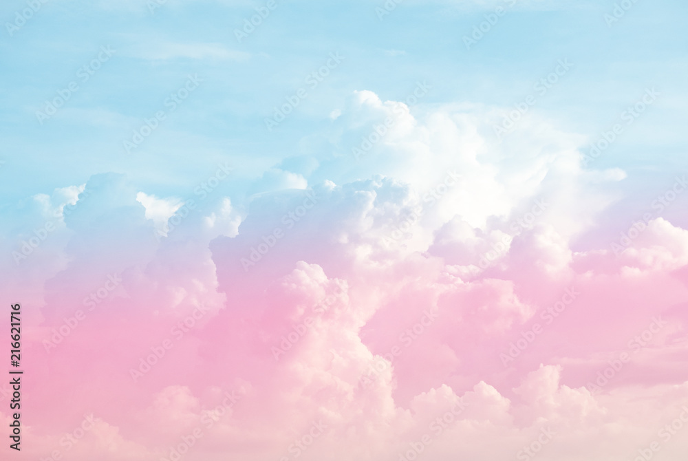 soft cloud and sky with pastel gradient color for background backdrop