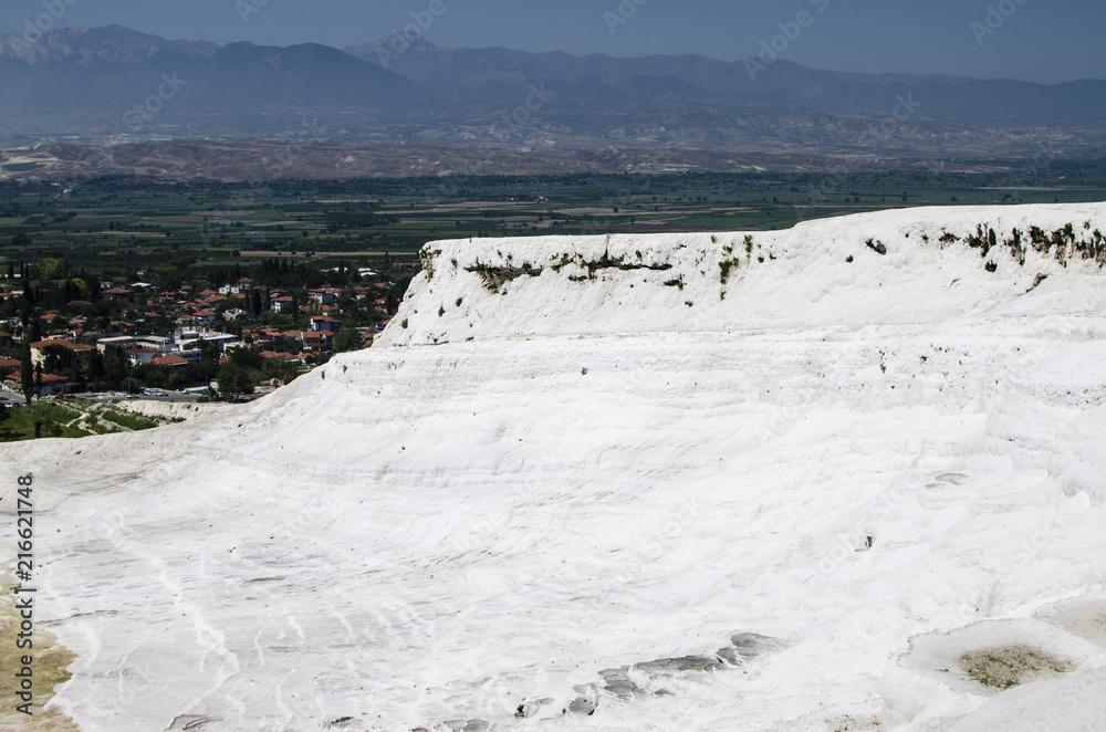 mountains of limestone in the city of Pamukkale mountains of limestone in the city of Pamukkale