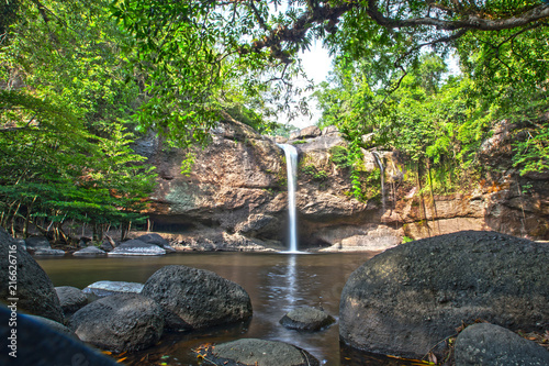 Haew suwat waterfall, the beautiful waterfall on Khao Yai national park, Nakhon Ratchasrima, Thailand photo