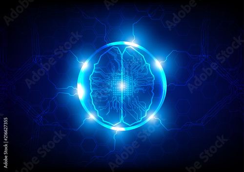 abstract artificial intelligence concept background. technology web background. illustration vector design