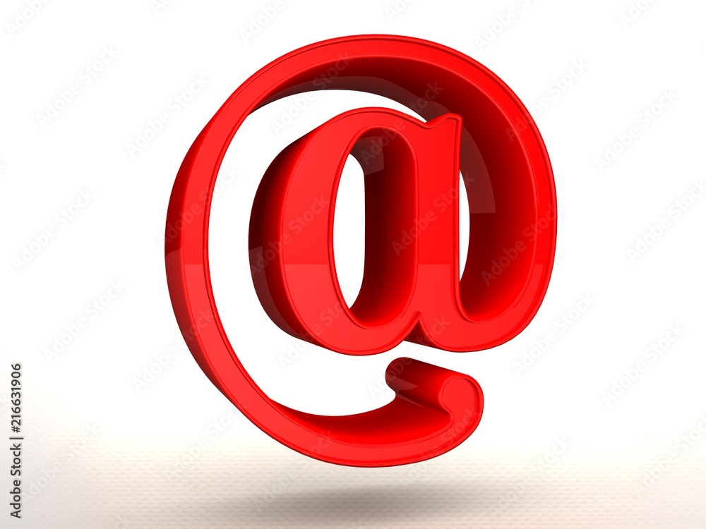 email symbol on white background