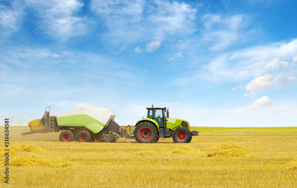 Obraz premium tractor on field