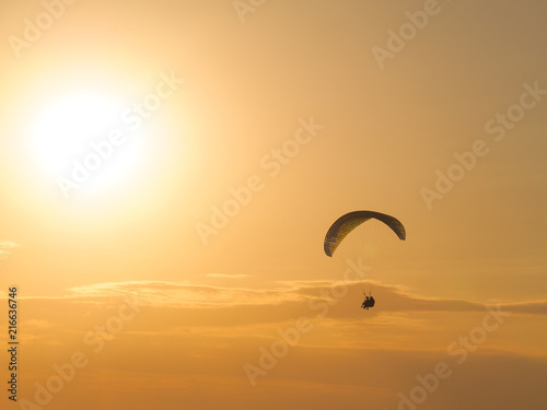 Paragliding at the mountain voloshin at the koktebel crimea