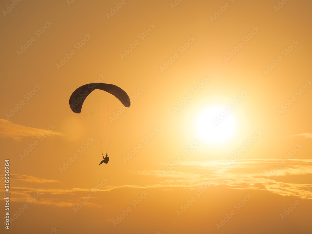 Paragliding at the mountain voloshin at the koktebel crimea Paragliding at the mountain voloshin at the koktebel crimea