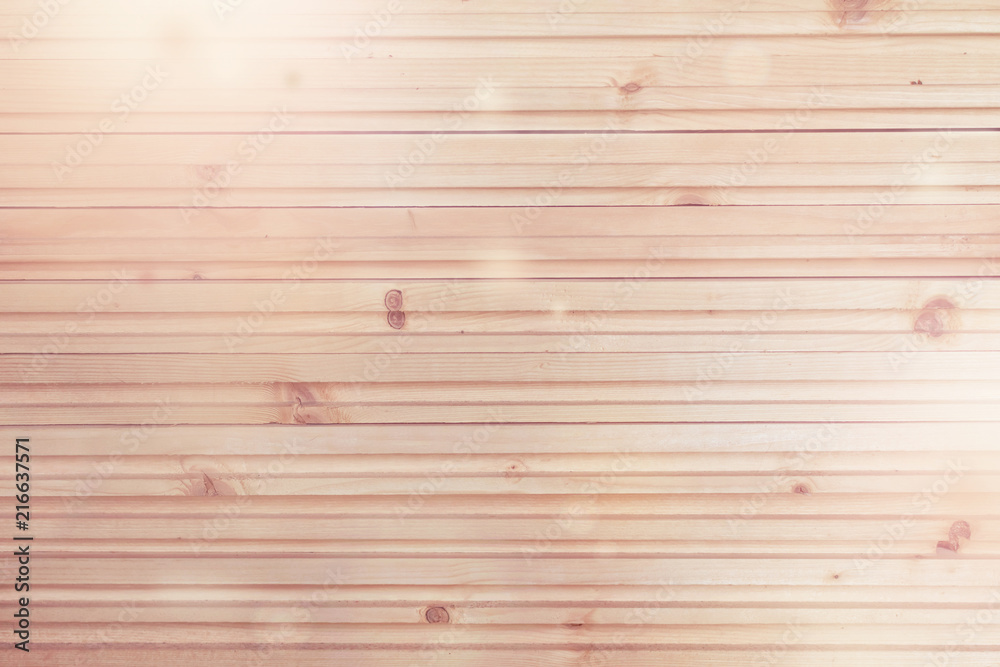 Fototapeta premium Many folded wooden planks. Light planking as a texture.Toning.