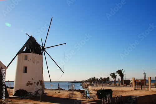 An old mill by the sea.