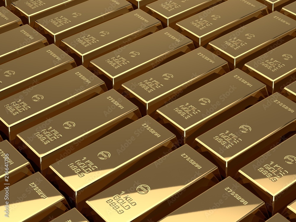 3D illustration of many gold bars. The idea of stability, economic growth, monetary Fund, IMF, success. 3D rendering. 3D illustration of many gold bars. The idea of stability, economic growth, monetary Fund, IMF, success. 3D rendering.