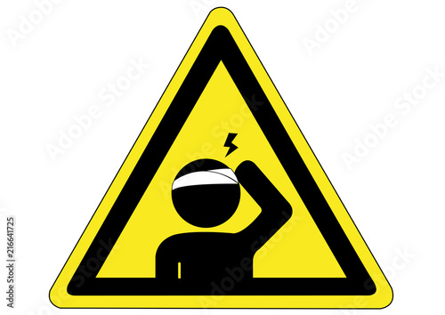 Schild Gefahr einer Kopfverletzung