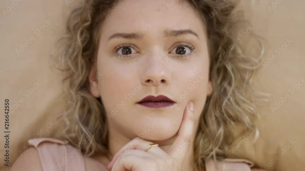 Girl making face. Girl making face.