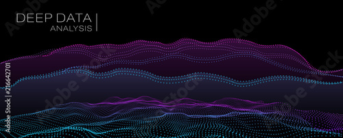 Deep data as part of big data. Point wave ui hud.