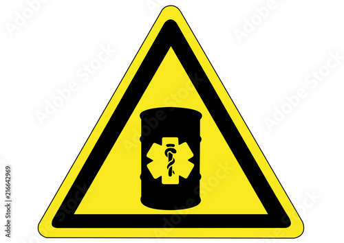 Schild Gefahr durch medizinischen Abfall
