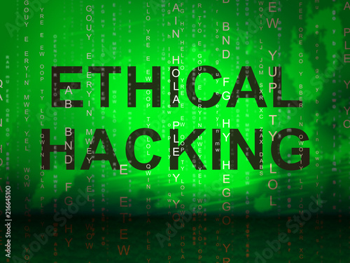 Ethical Hacking Data Breach Tracking 2d Illustration