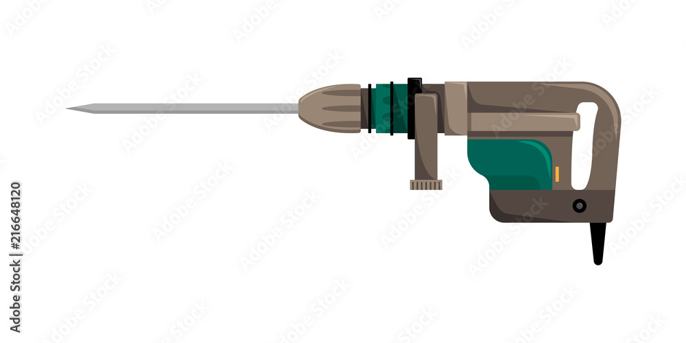 Vector illustration of the puncher for the construction organizations. Vector illustration of the puncher for the construction organizations.