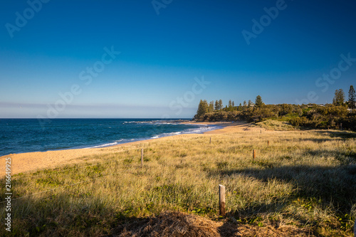Sunset view of Shelly Beach at Caloundra, Sunshine Coast, Australia