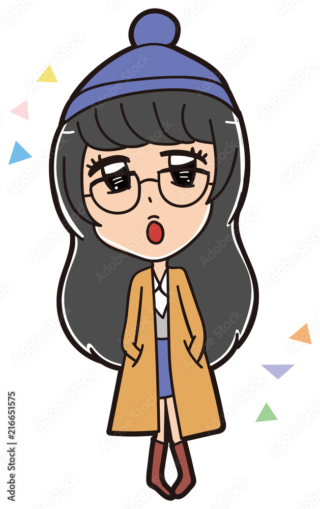 モード系女子のイラスト素材 Stock Vector Adobe Stock