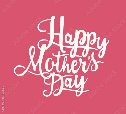 Happy Mother's Day phrase written with elegant cursive calligraphic font