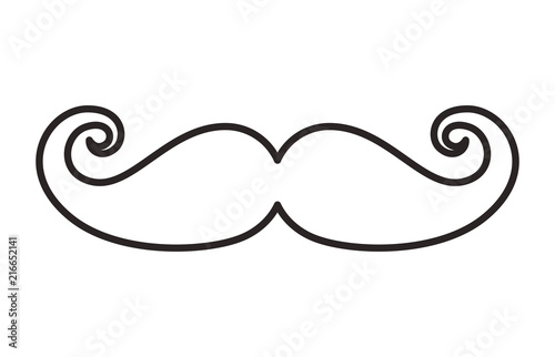 hipster style mustache icon vector illustration design