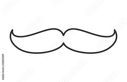 hipster style mustache icon vector illustration design
