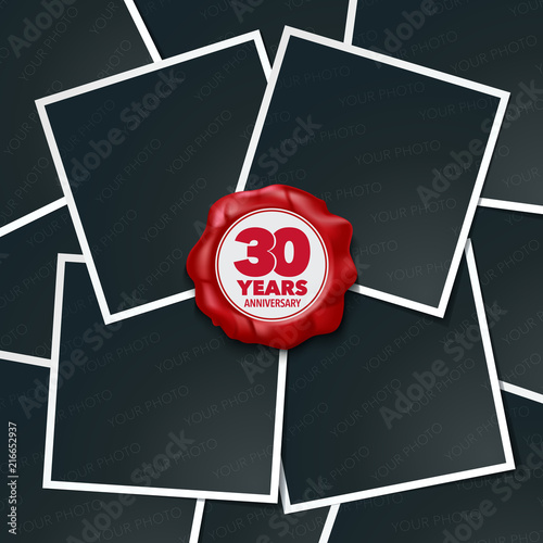 30 years anniversary vector icon, logo
