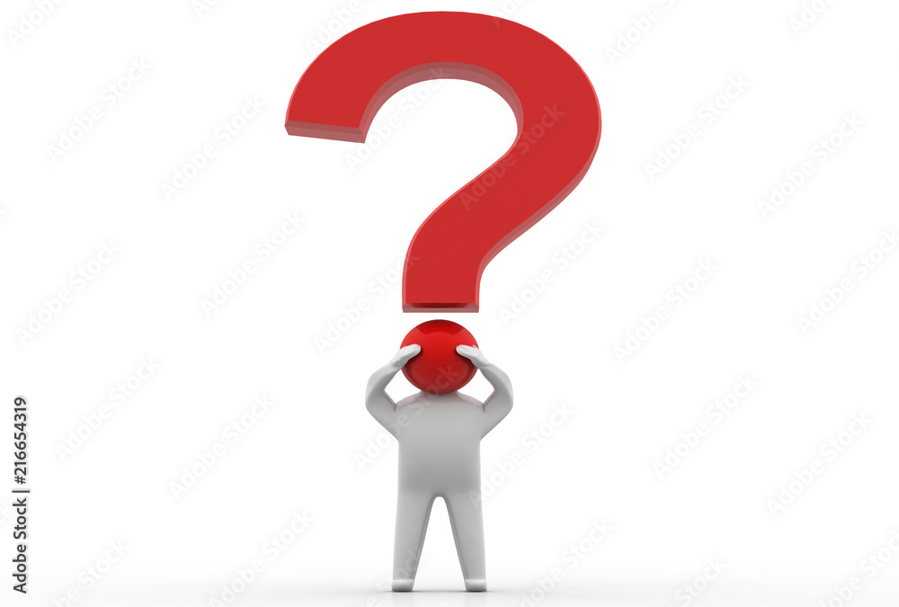 3d illustration Question Mark. 3D. 3d small people - complicated questionmark
3d illustration Question Mark. 3D. 3d small people - complicated questionmark