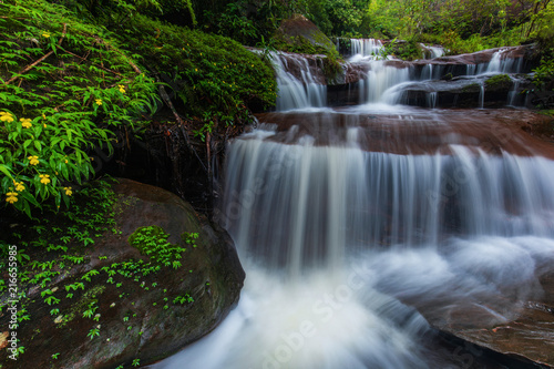 Tad-Wiman-Thip waterfall, Beautiful waterfall in Bung-Kan province, ThaiLand.